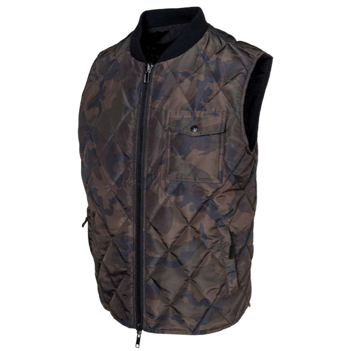 Schott Reversible Quilted Down Filled Vest 9262DV-BK