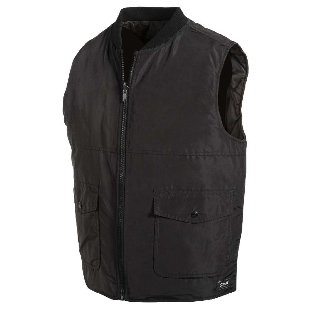 Schott Reversible Quilted Down Filled Vest 9262DV-BK