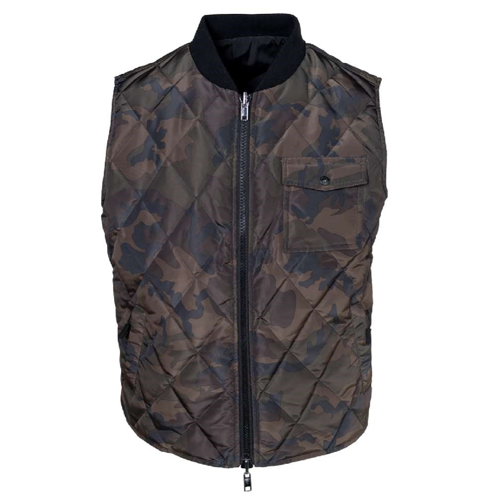 Schott Reversible Quilted Down Filled Vest 9262DV-BK
