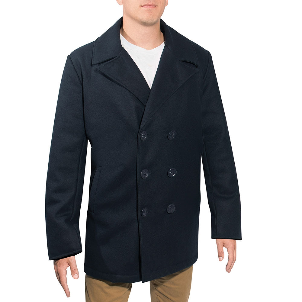 Rothco Deluxe Navy Blue Pea Coat - 71030