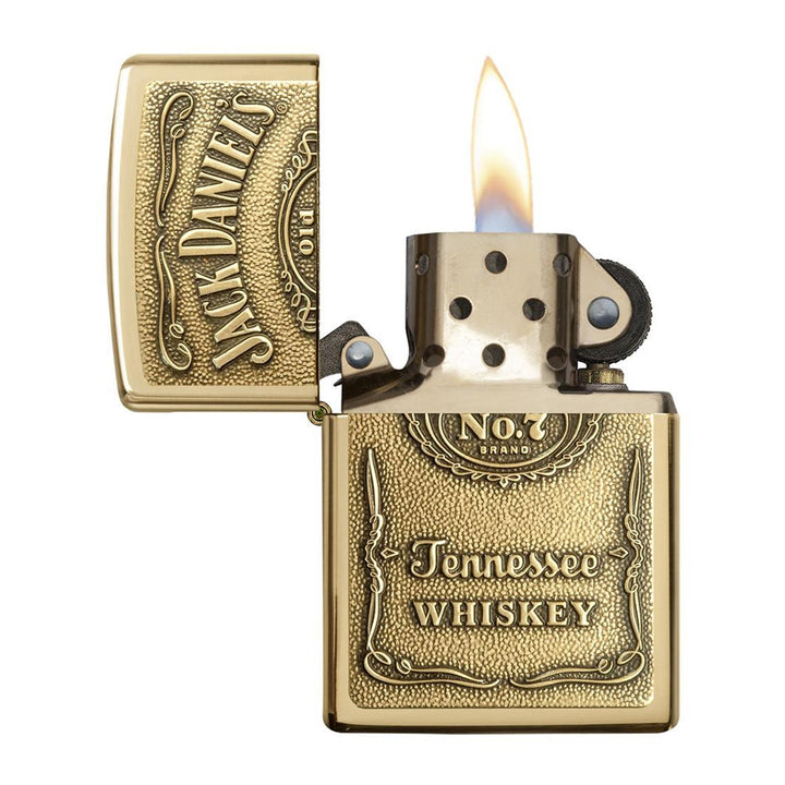Zippo Jack Daniels Brass Emblem Lighter - 254BJD.428