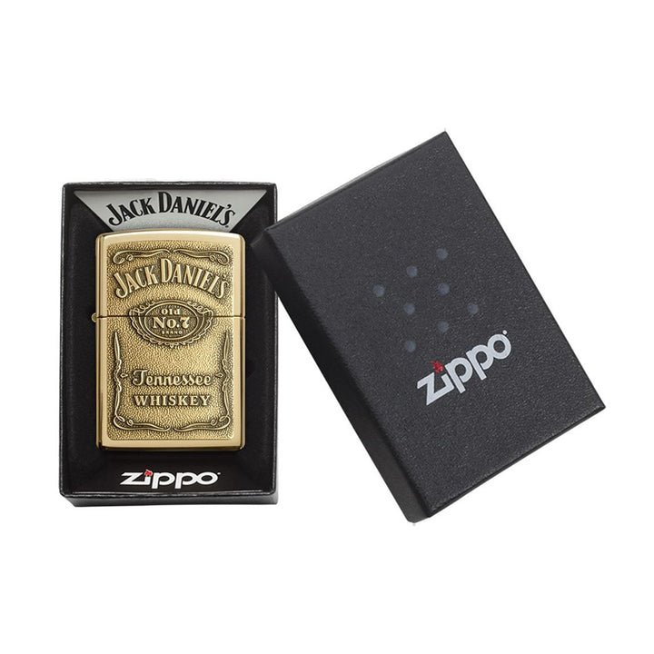 Zippo Jack Daniels Brass Emblem Lighter - 254BJD.428