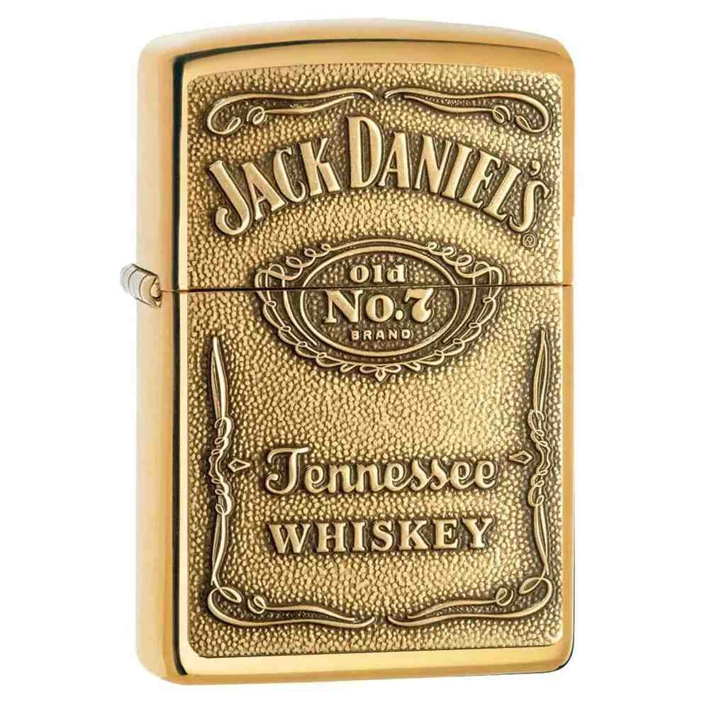 Zippo Jack Daniels Brass Emblem Lighter - 254BJD.428