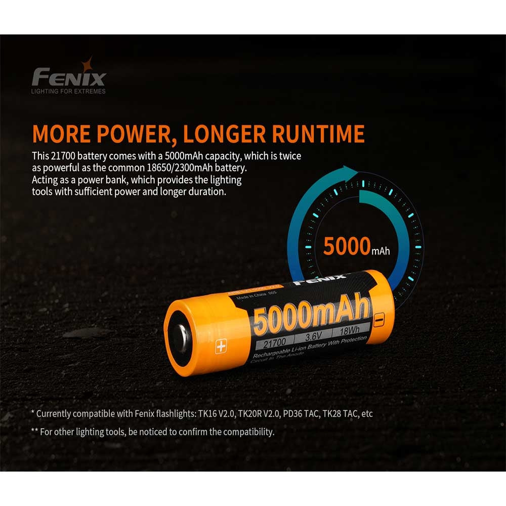 Fenix Rechargeable Li-ion Battery ARB-L21-5000v2