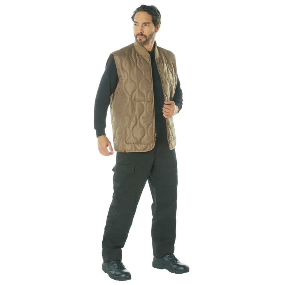 Rothco Coyote Brown Quilted Woobie Vest 20460
