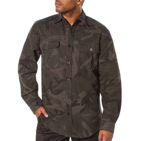Rothco Midnight Black Camo Flannel Shirt - 47310