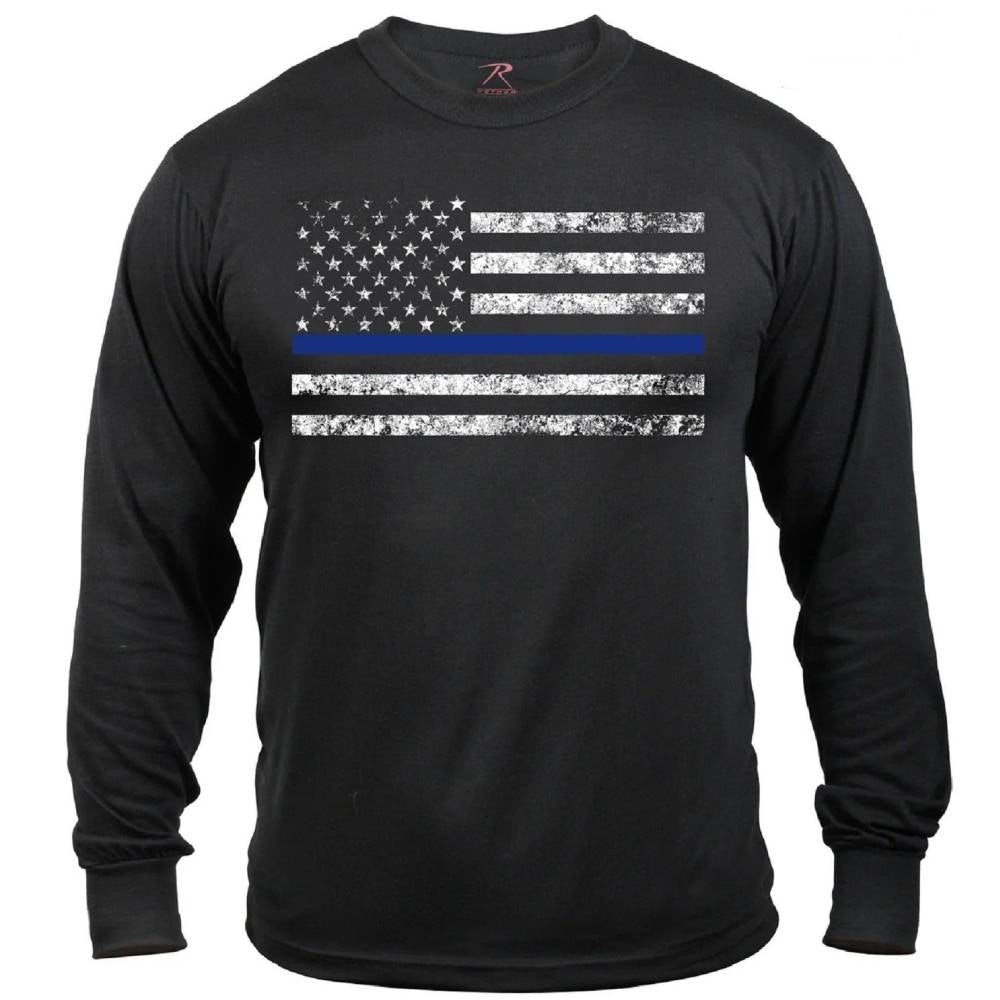 Rothco Long Sleeve Thin Blue Line T-Shirt 3925