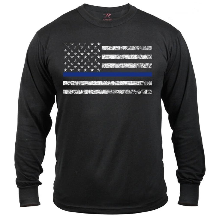 Rothco Long Sleeve Thin Blue Line T-Shirt 3925