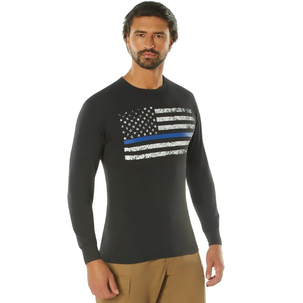 Rothco Long Sleeve Thin Blue Line T-Shirt 3925