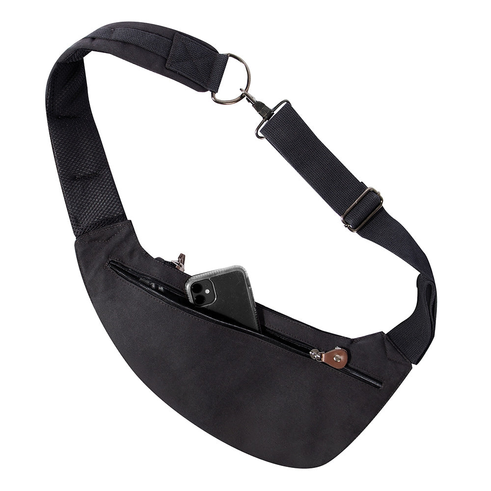 Rothco Crossbody Black Canvas Sling Bag 24980
