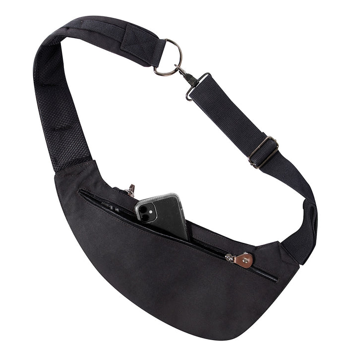Rothco Crossbody Black Canvas Sling Bag 24980