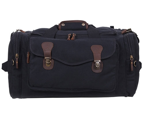 Rothco Black Canvas Long Weekend Bag 9611