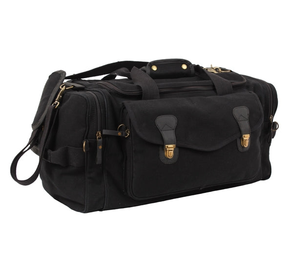 Rothco Black Canvas Long Weekend Bag 9611