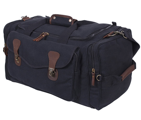 Rothco Black Canvas Long Weekend Bag 9611