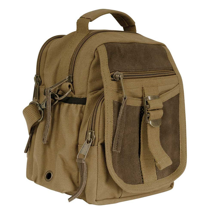 Rothco Vintage Canvas N Leather Travel Shoulder Bag 28361