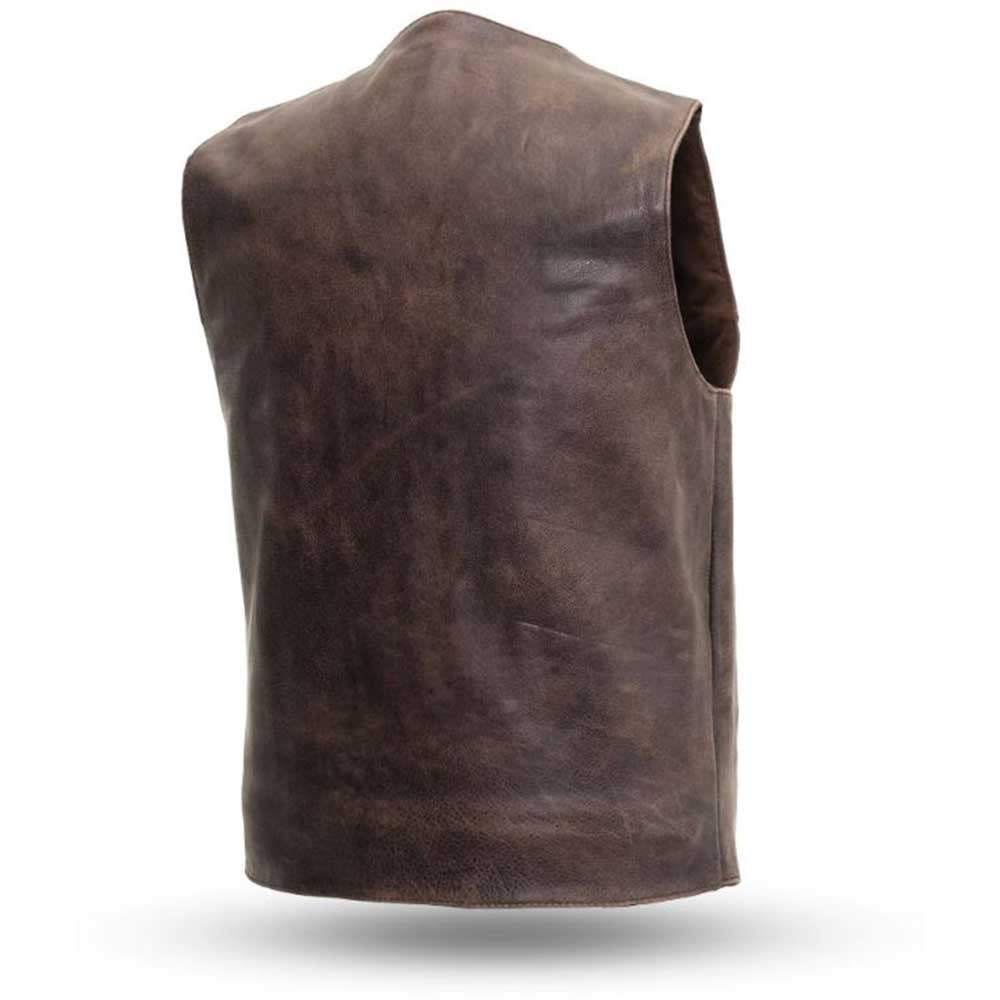 Motorcycle Western Style Leather Vest FIM643CAN