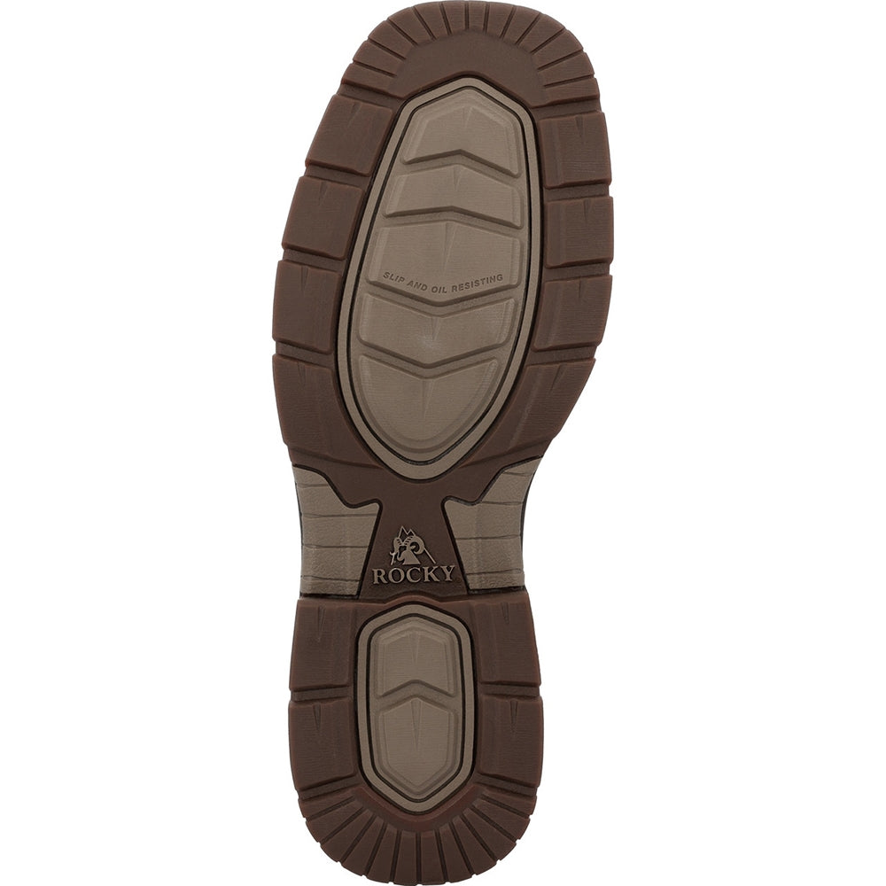 Rocky Ride LTE Carbon Toe Waterproof Pull On Slip Resistant Western Work Boot RKW0475