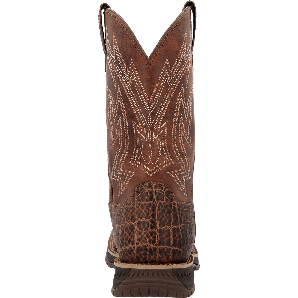 Rocky Ride LTE Carbon Toe Waterproof Pull On Slip Resistant Western Work Boot RKW0475