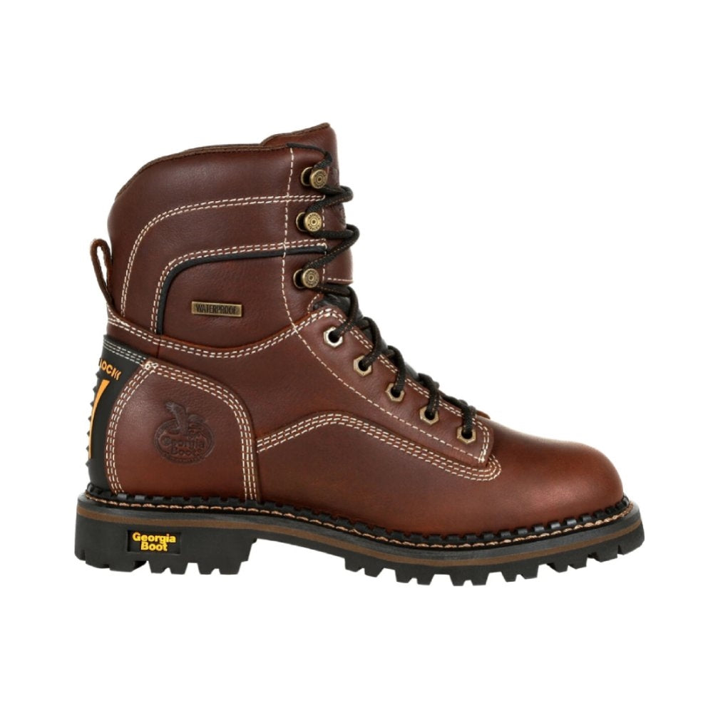 Georgia AMP LT Low Heel Logger Waterproof Lace Up Alloy Toe Work Boot GB00428