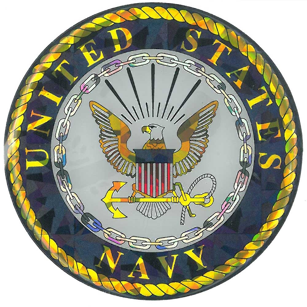 United States Navy Crest 3D Sticker AE-10