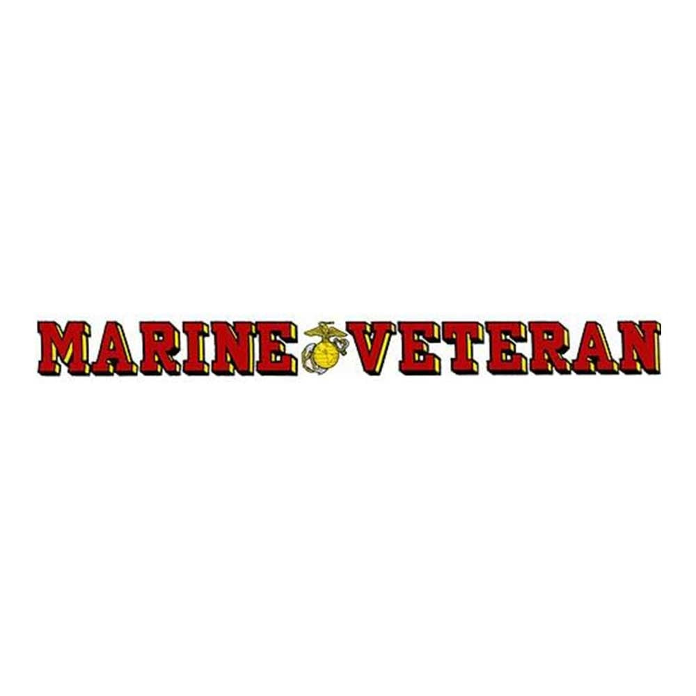 Patriotic Marine Veteran Window Strip Decal D123