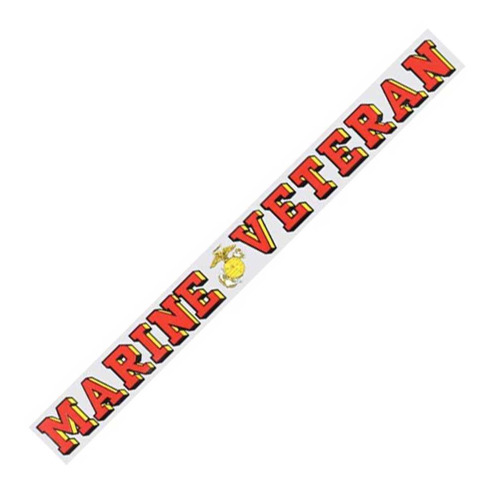 Patriotic Marine Veteran Window Strip Decal D123