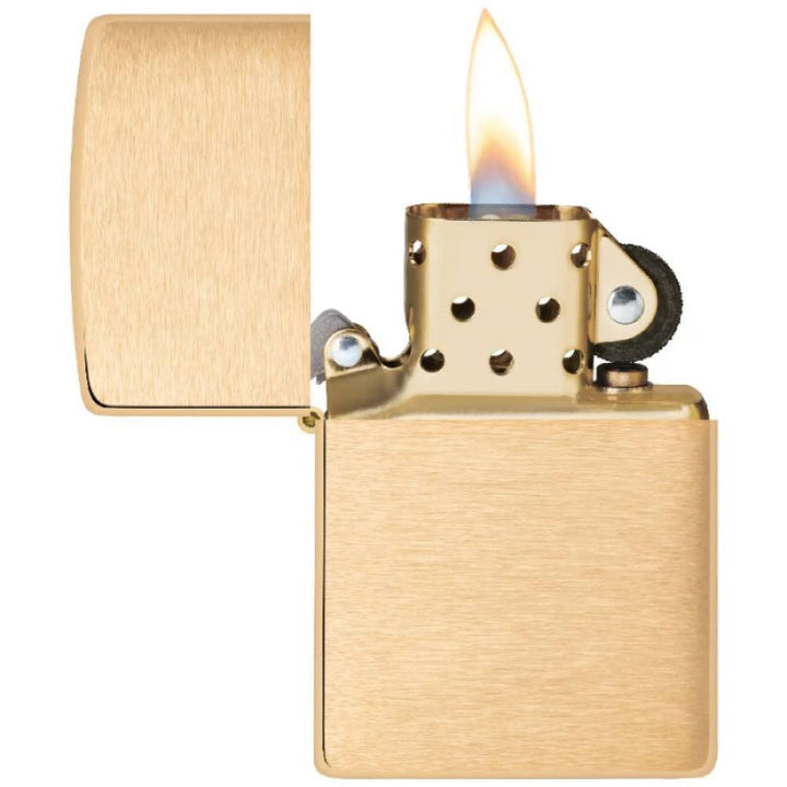 Zippo Armor Brushed Brass Lighter - 168