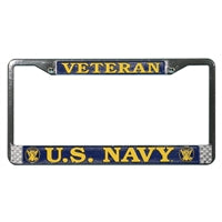 US Navy Veteran License Plate Frame LFNV