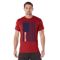 Rothco R.E.D. T-Shirt With Solid Blue Flag 11830