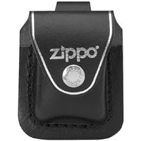 Zippo Black Leather Pouch With Belt Loop 17050