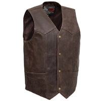 Motorcycle Western Style Leather Vest FIM643CCB