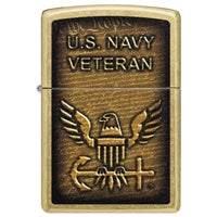 Zippo  US Navy Veteran Design  Lighter 46489