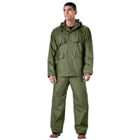 Rothco Olive Drab 2-pc Microlite Pvc Rainsuit 3774
