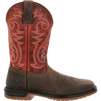 Rocky Worksmart 11 Inch Square Composite Toe Waterproof Pull On Western Work Boot RKW0385
