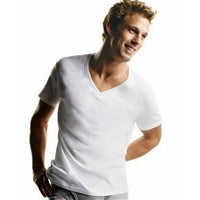 Hanes 3 Pack White V-Neck T-Shirt - 777SDG