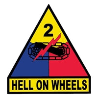US Army 2nd Armored Division Insignia Decal D191-A