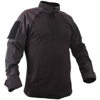 Rothco Black Military Zip Combat Shirt 99010