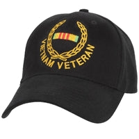 Rothco Black Vietnam Veteran Insignia Cap 5320
