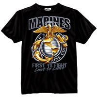 Rothco Black Marines T-Shirt - 80280