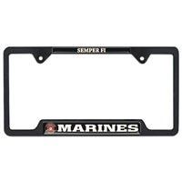 US Marine Metal License Plate Frame Black LFM21