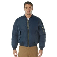 Rothco Navy Blue Enhanced Nylon MA-1 Flight Jacket 72895