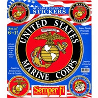 Eagle Emblems U.S. Marines Pack Sticker DC9001