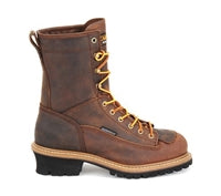 Carolina CA9824 8 Inch Steel Toe Waterproof Lace-to-Toe Logger Work Boots