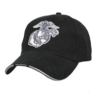 Rothco Black Marines Globe &amp; Anchor Cap - 9897