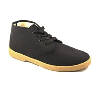 Zig-Zag Black Chukka Mid Top Shoes - 7218