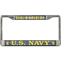 US Navy Retired License Plate Frame LFN04