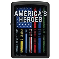 Zippo BuckMark Americas Heroes Lighter 48634