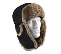 Rothco Black Fur Flyers Hat - 9870