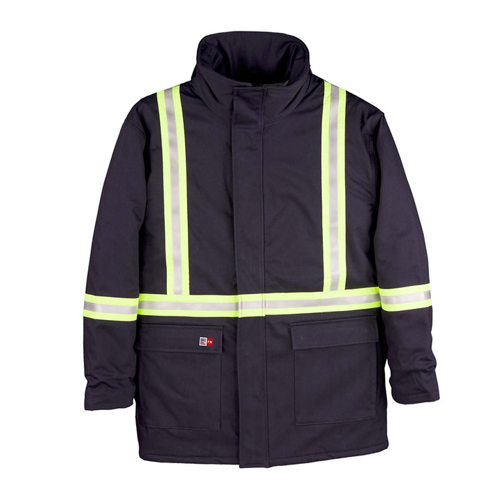 Big Bill Flame Resistant Westex Ultrasoft Hi Vis Winter Parka Lightweight X-Back Jacket M305US7