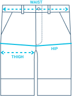 Product size chart or measurement diagram